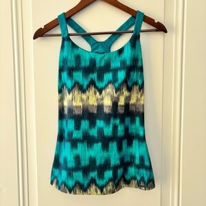 North Face Teal Patterned Tank